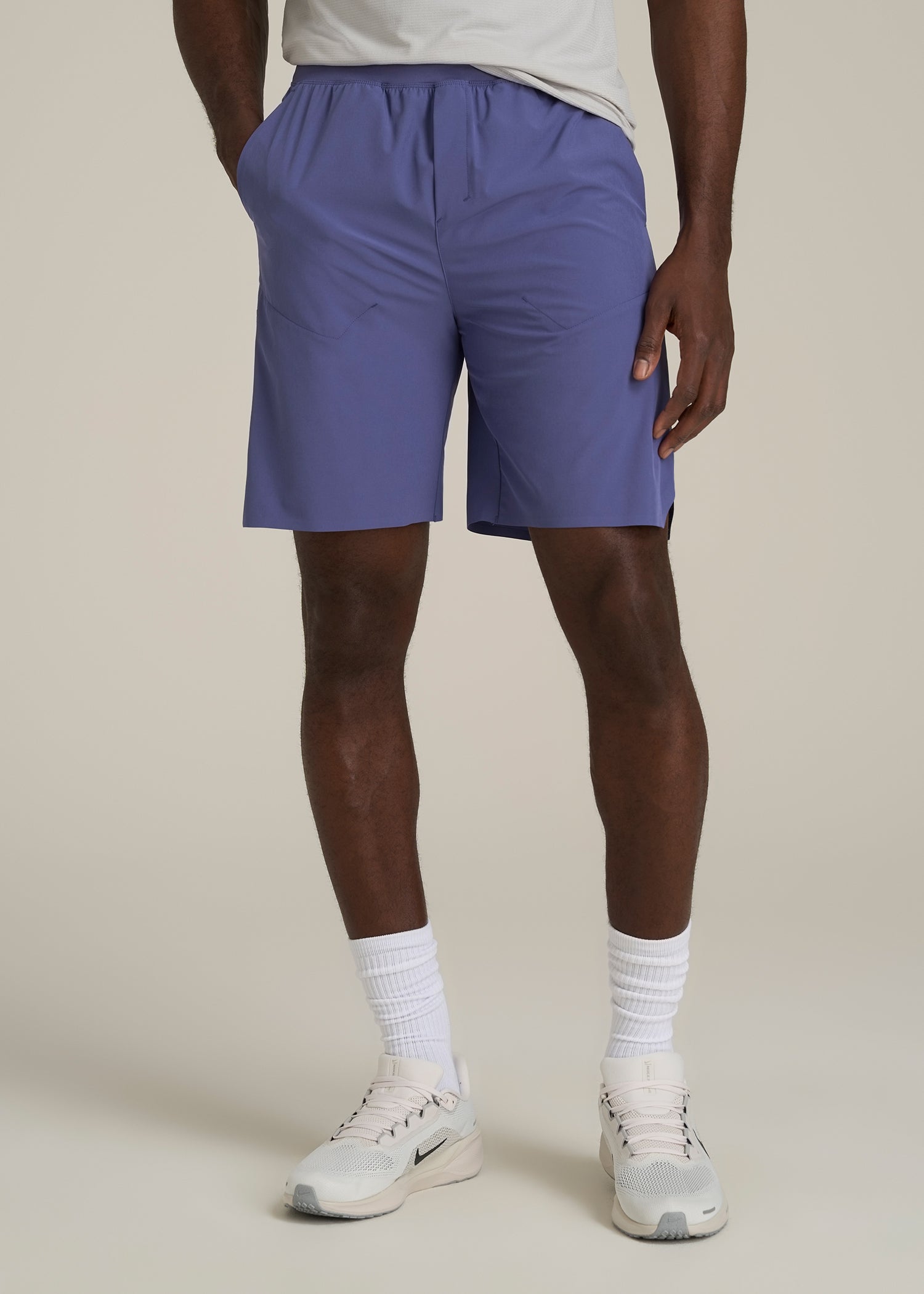 2-in-1 Featherweight Running Short for Tall Men in Future Dusk