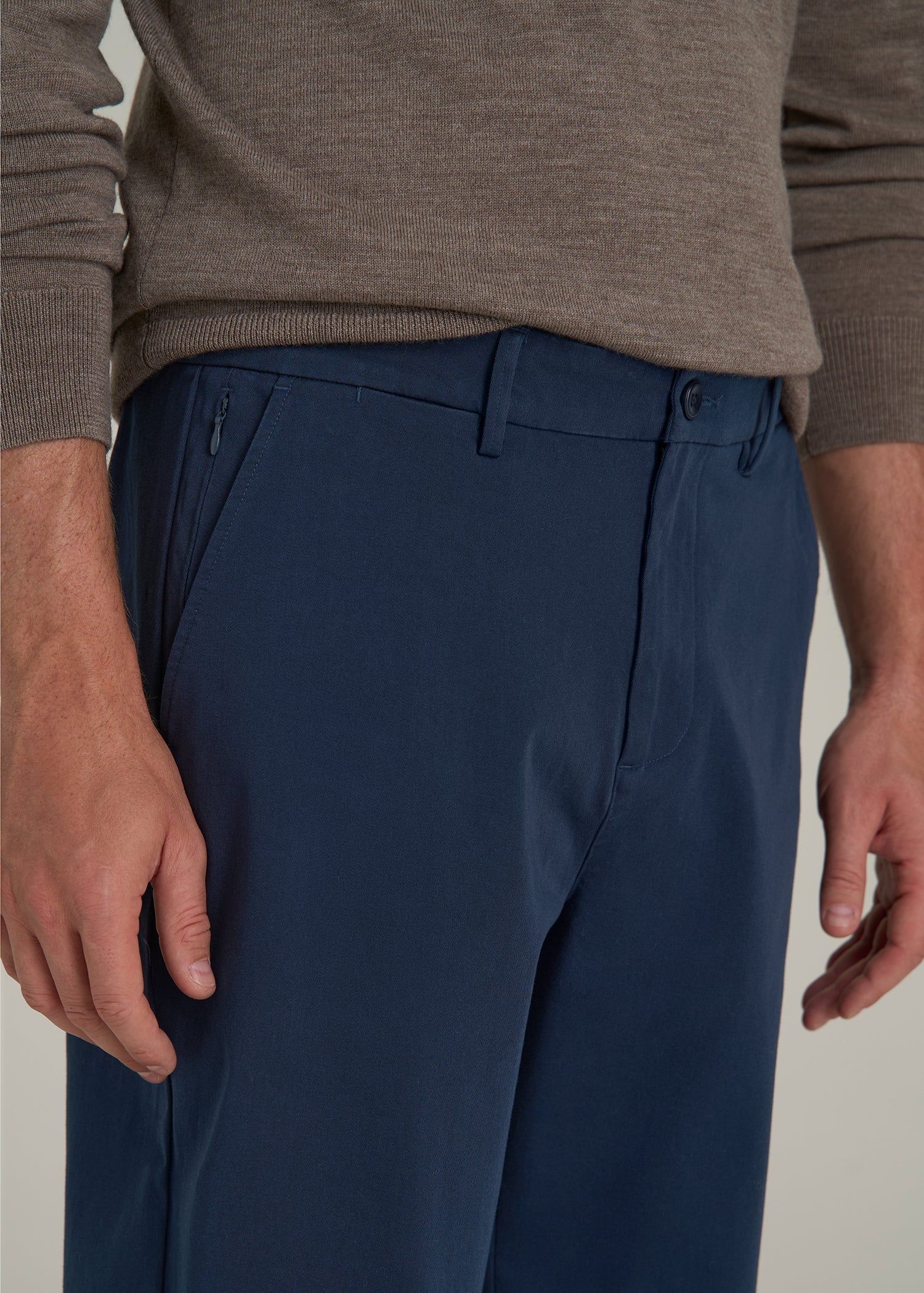 4 Way Stretch Commuter RELAXED Chino Pants for Tall Men in Navy Blue