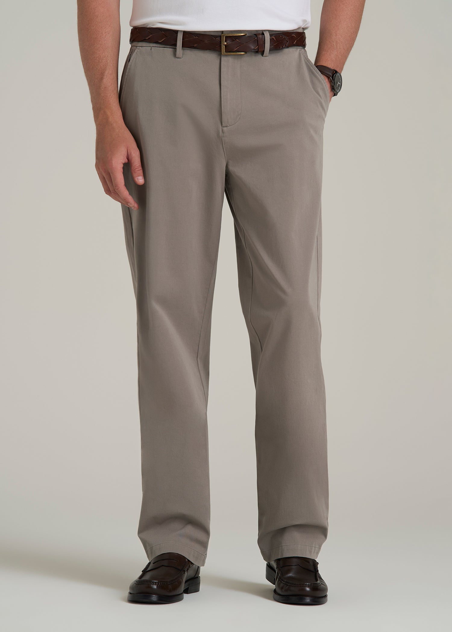 4 Way Stretch Commuter RELAXED Chino Pants for Tall Men in Portobello