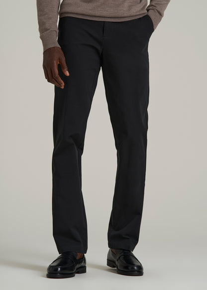 4 Way Stretch Commuter TAPERED Chino Pants for Tall Men in Black