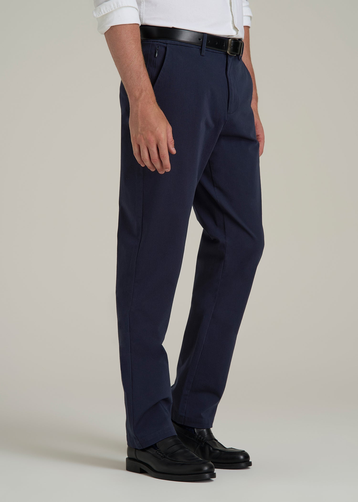 4-Way Stretch Commuter Tapered Chino Pants for Tall Men in Patriot Blue