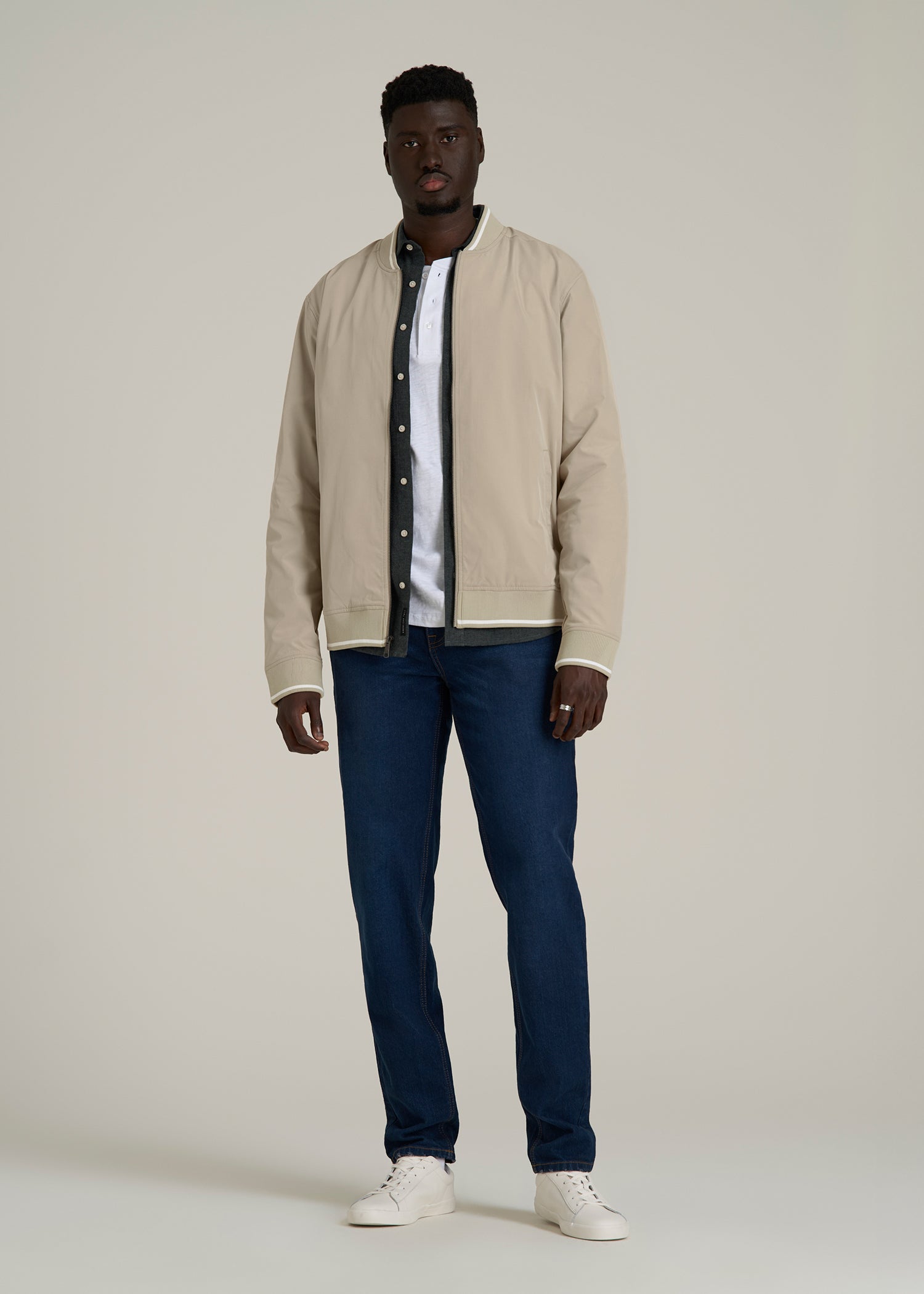 A.T. Bomber Jacket for Tall Men in Desert Khaki