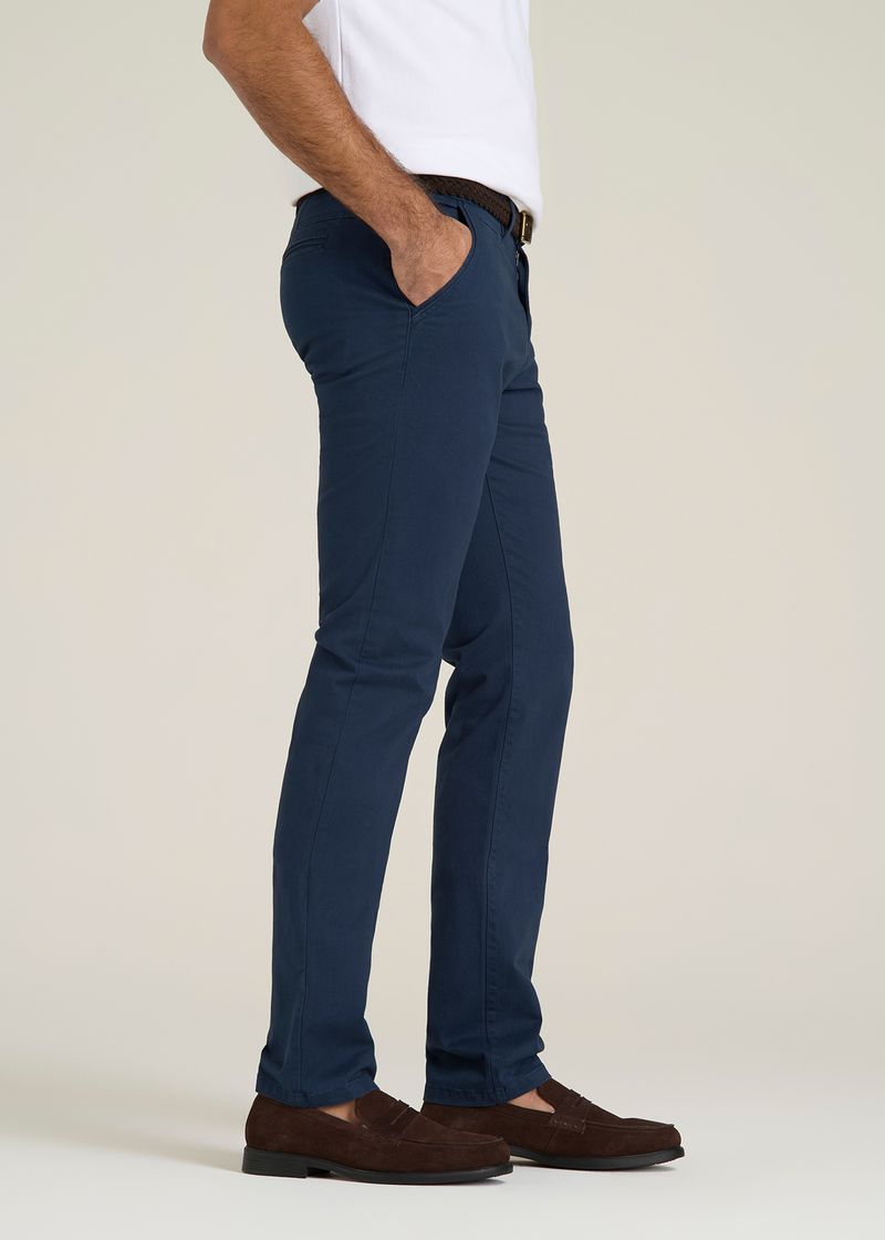 Carman TAPERED Chinos for Tall Men in Marine Navy
