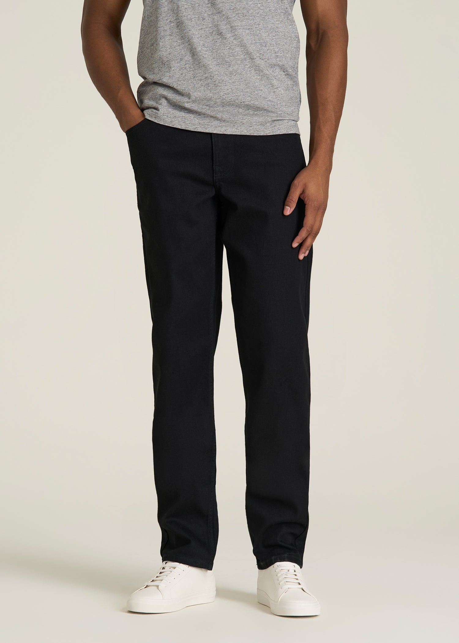 Carman TAPERED Jeans for Tall Men in Optimum Black