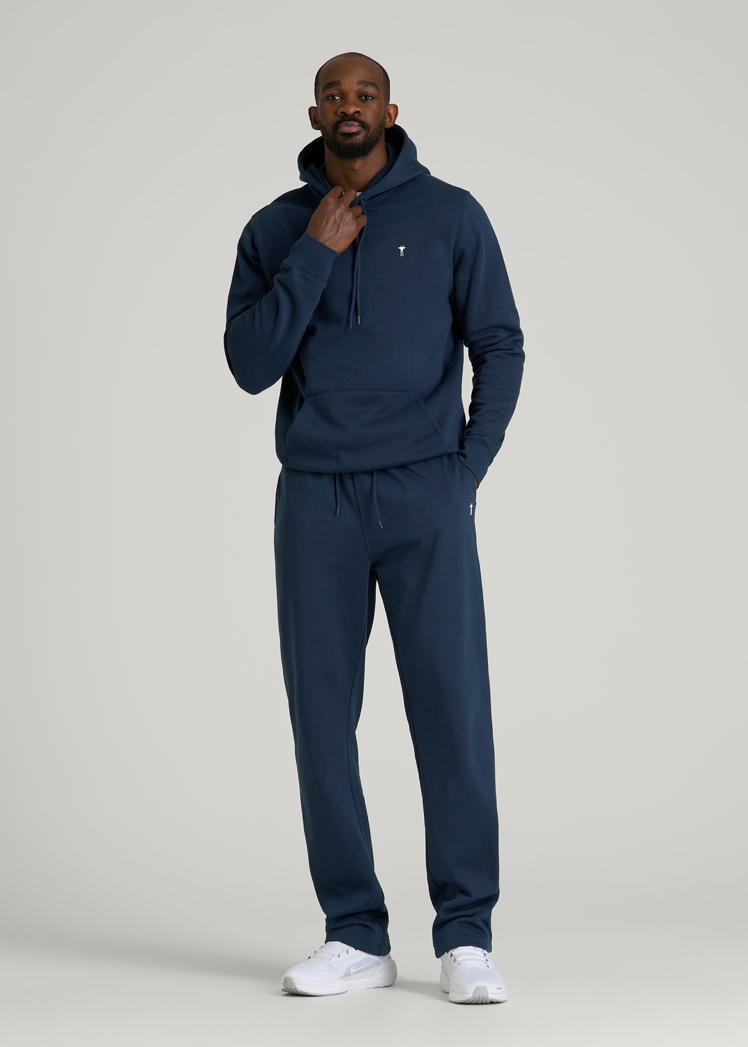 Core Motion Fleece Straight Leg Sweatpants for Tall Men in Navy Blue