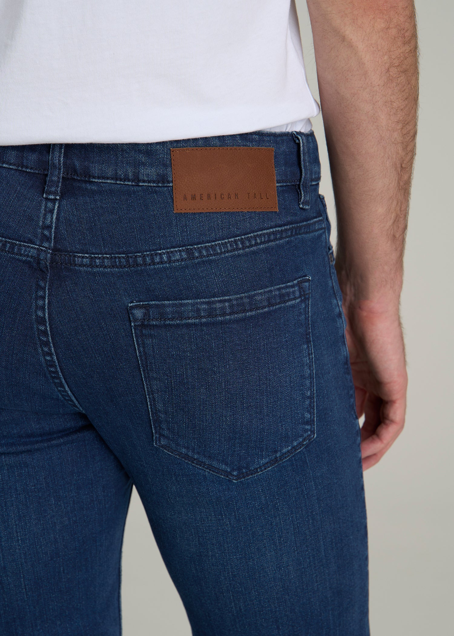 Dylan Slim Fit Jeans for Tall Men in Atlantic Blue
