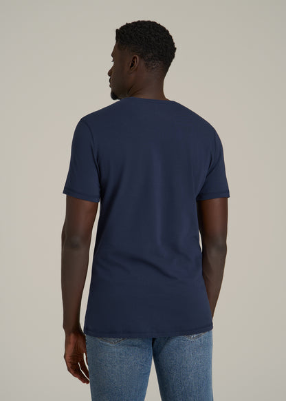 The Essential Slim Fit Crewneck Tee for Tall Men in Navy