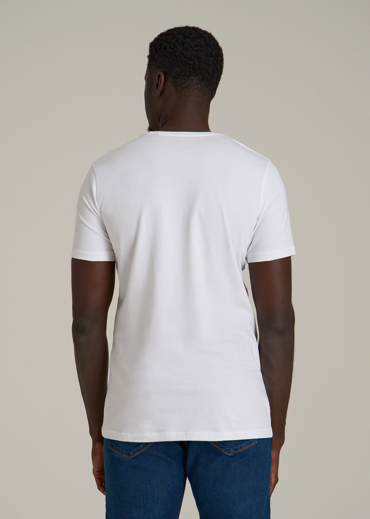 The Essential Slim Fit Crewneck Tee for Tall Men in White