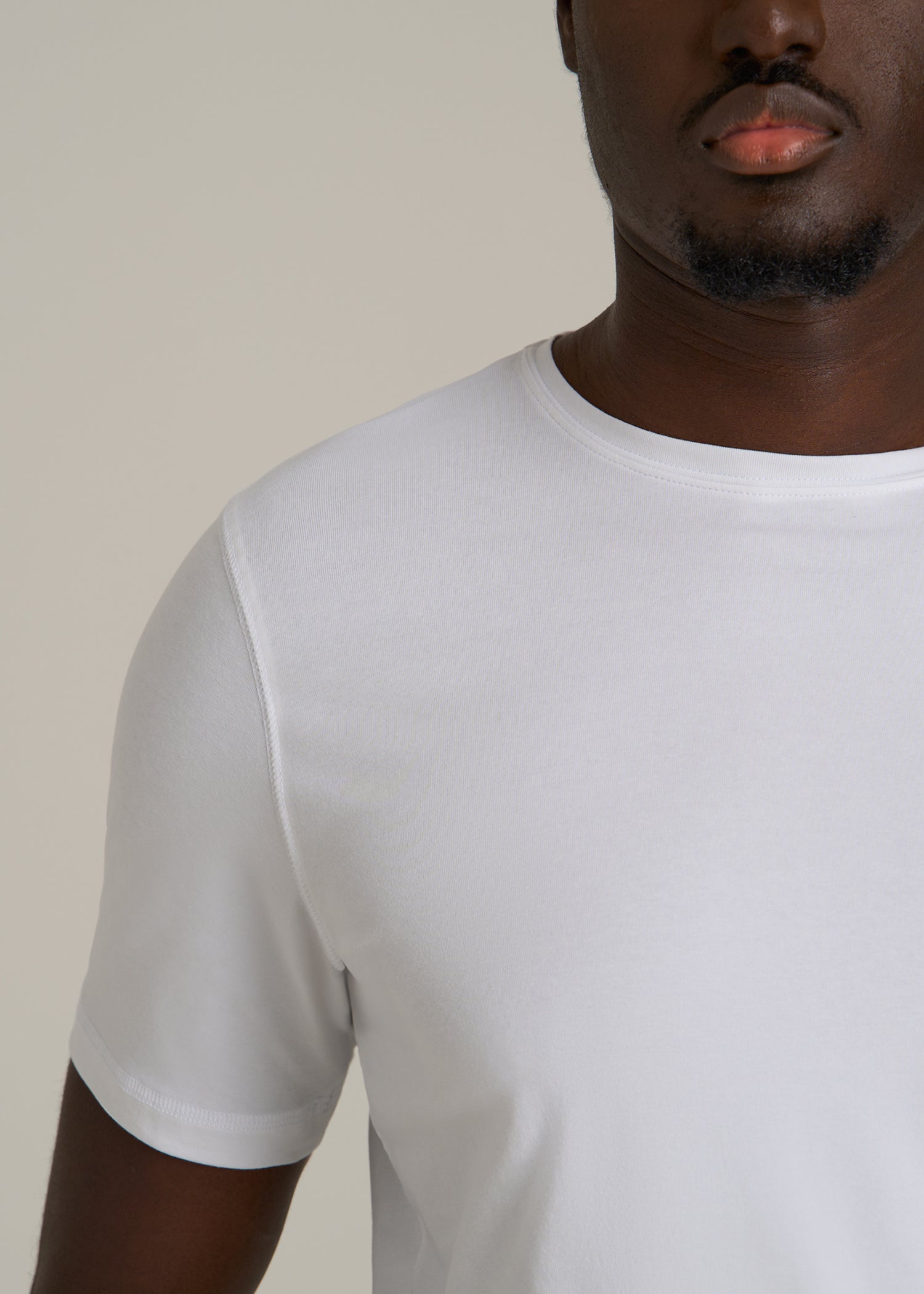 The Essential Slim Fit Crewneck Tee for Tall Men in White