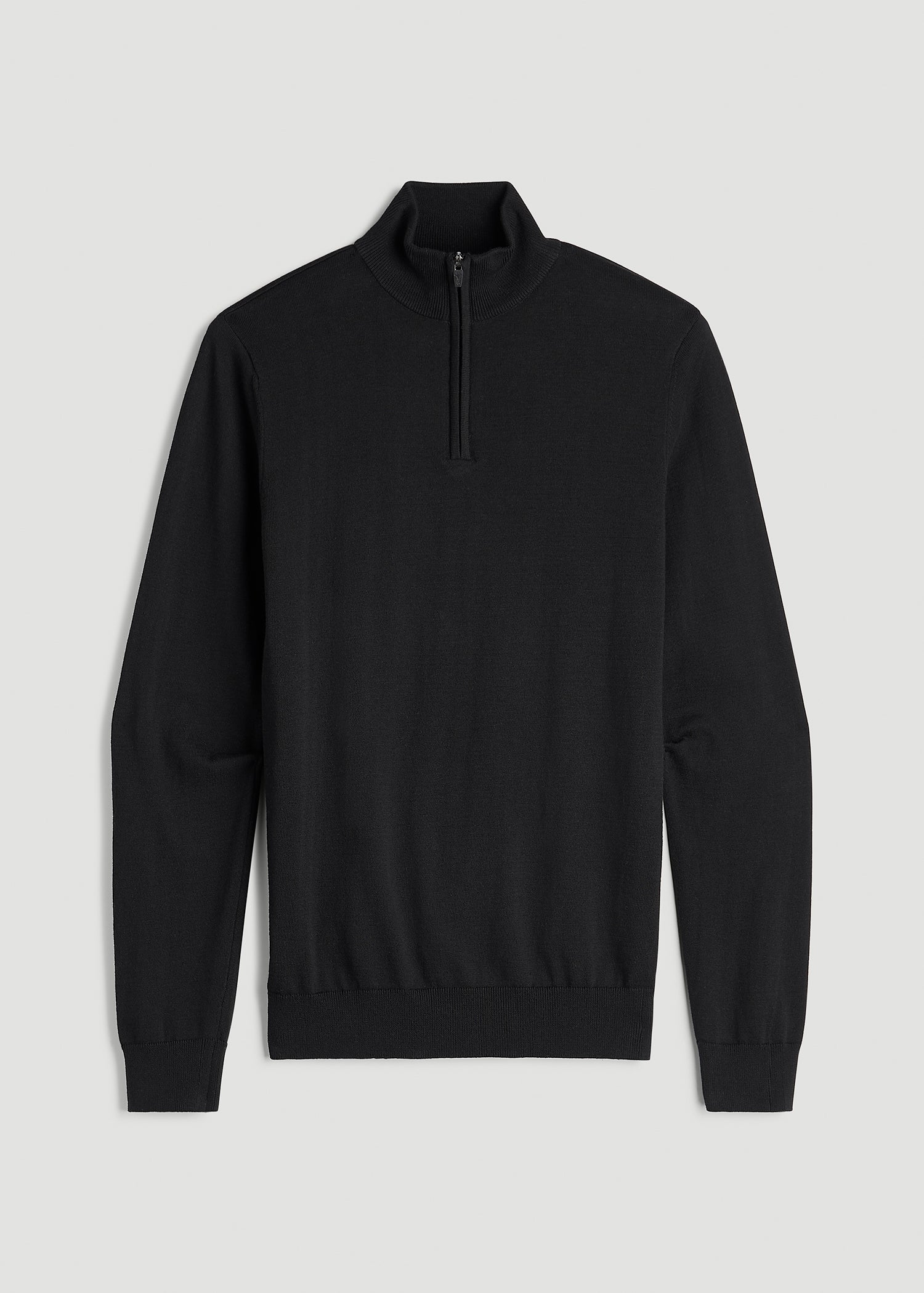 Everyday Quarter-Zip Sweater for Tall Men in Black
