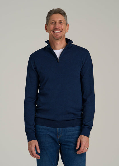 Everyday Quarter-Zip Sweater for Tall Men in Patriot Blue