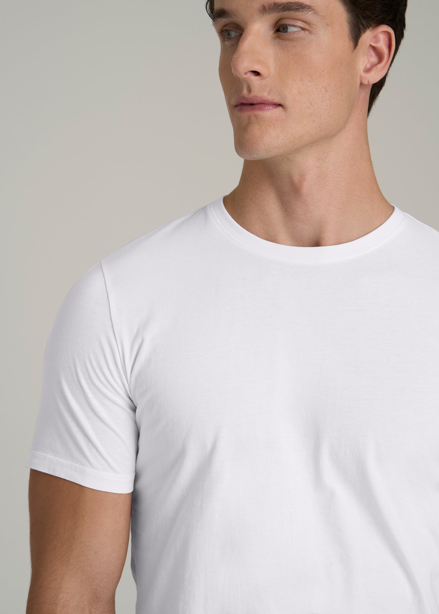 The Everyday Regular Fit Crewneck T-Shirt for Tall Men in White