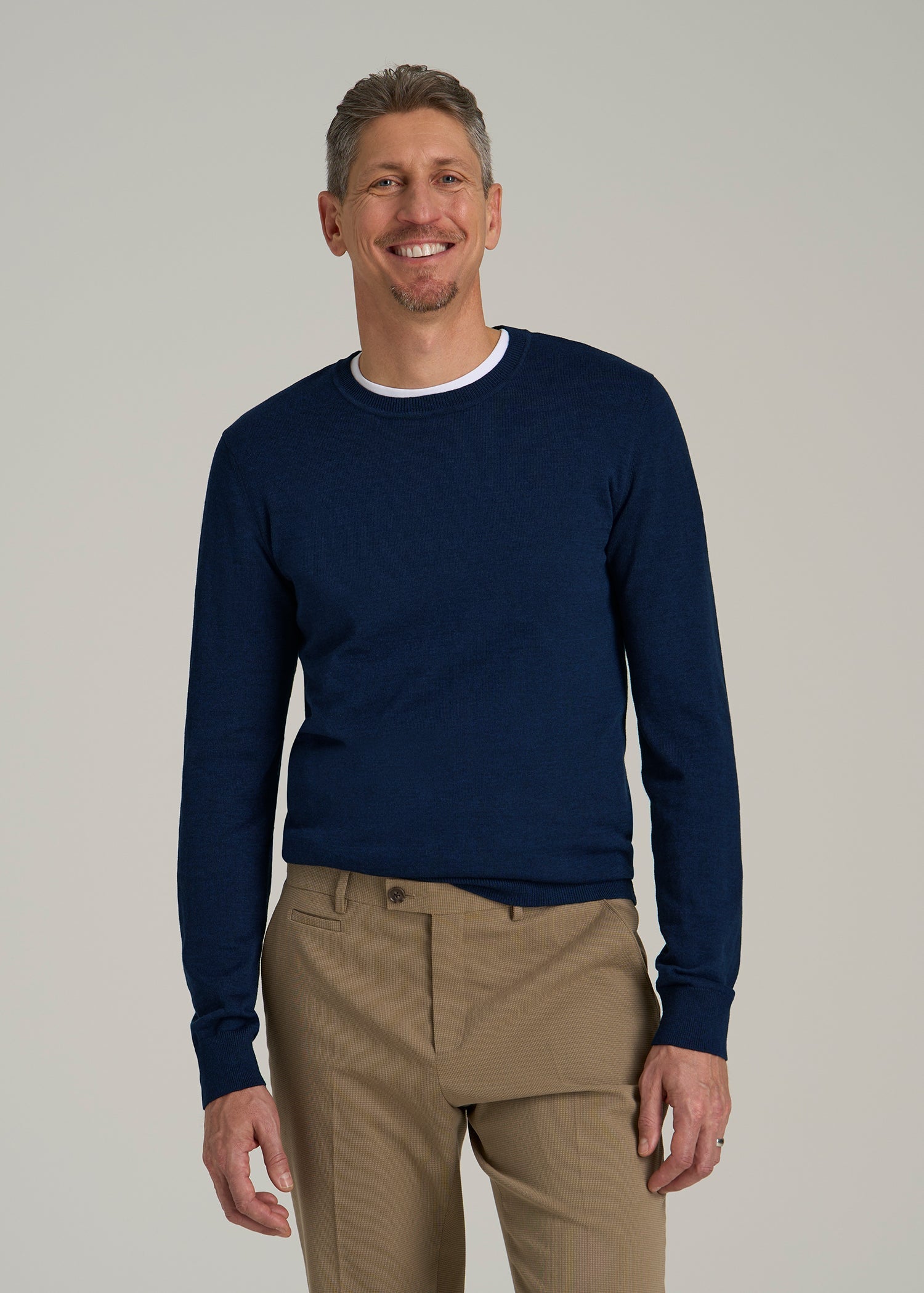 Everyday Crewneck Sweater for Tall Men in Patriot Blue