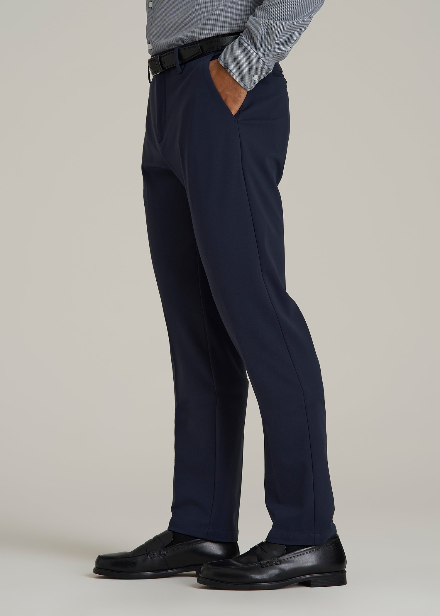 Flex Tech Suit Pants for Tall Men in Navy