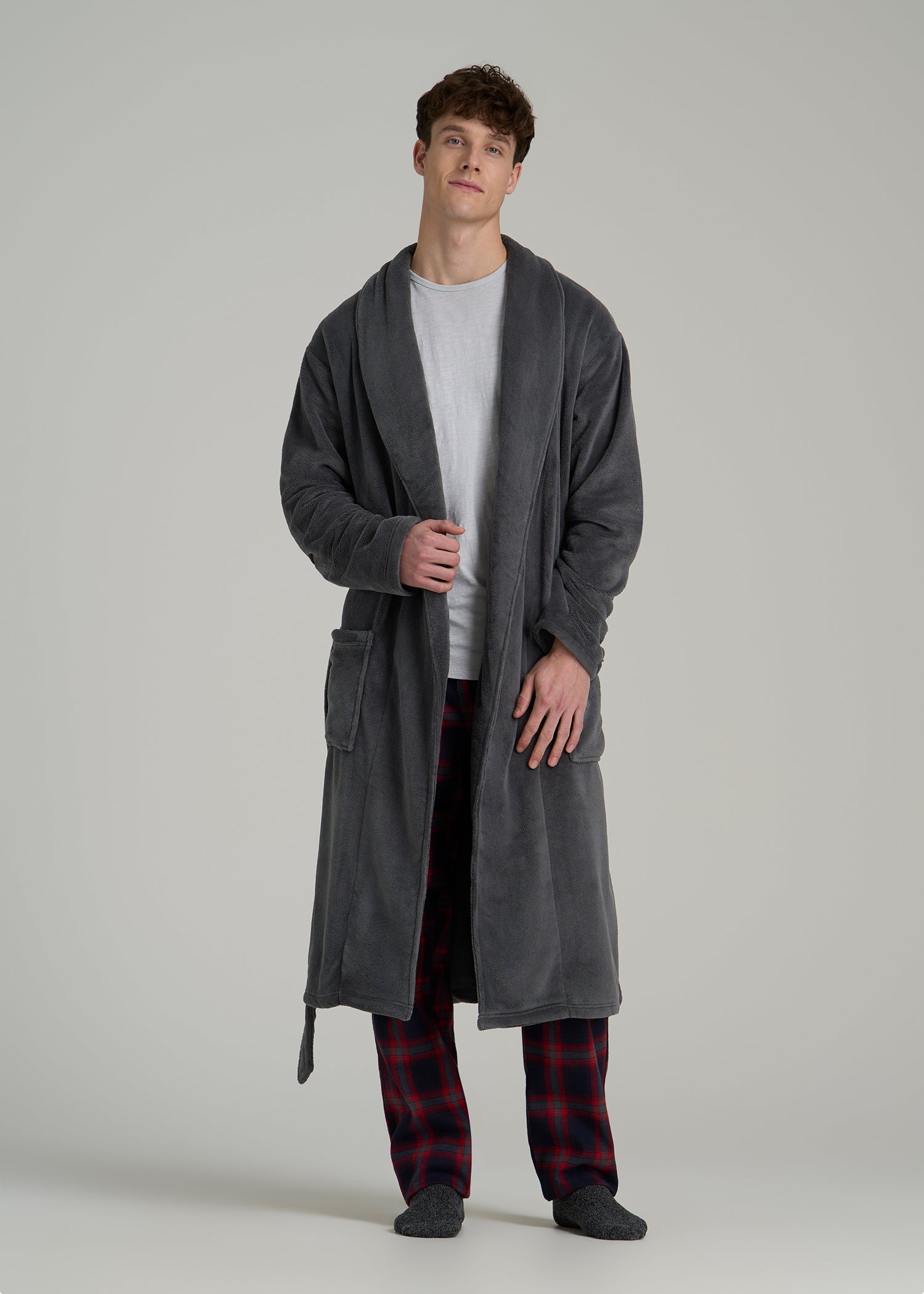 Robe for Tall Men in Charcoal