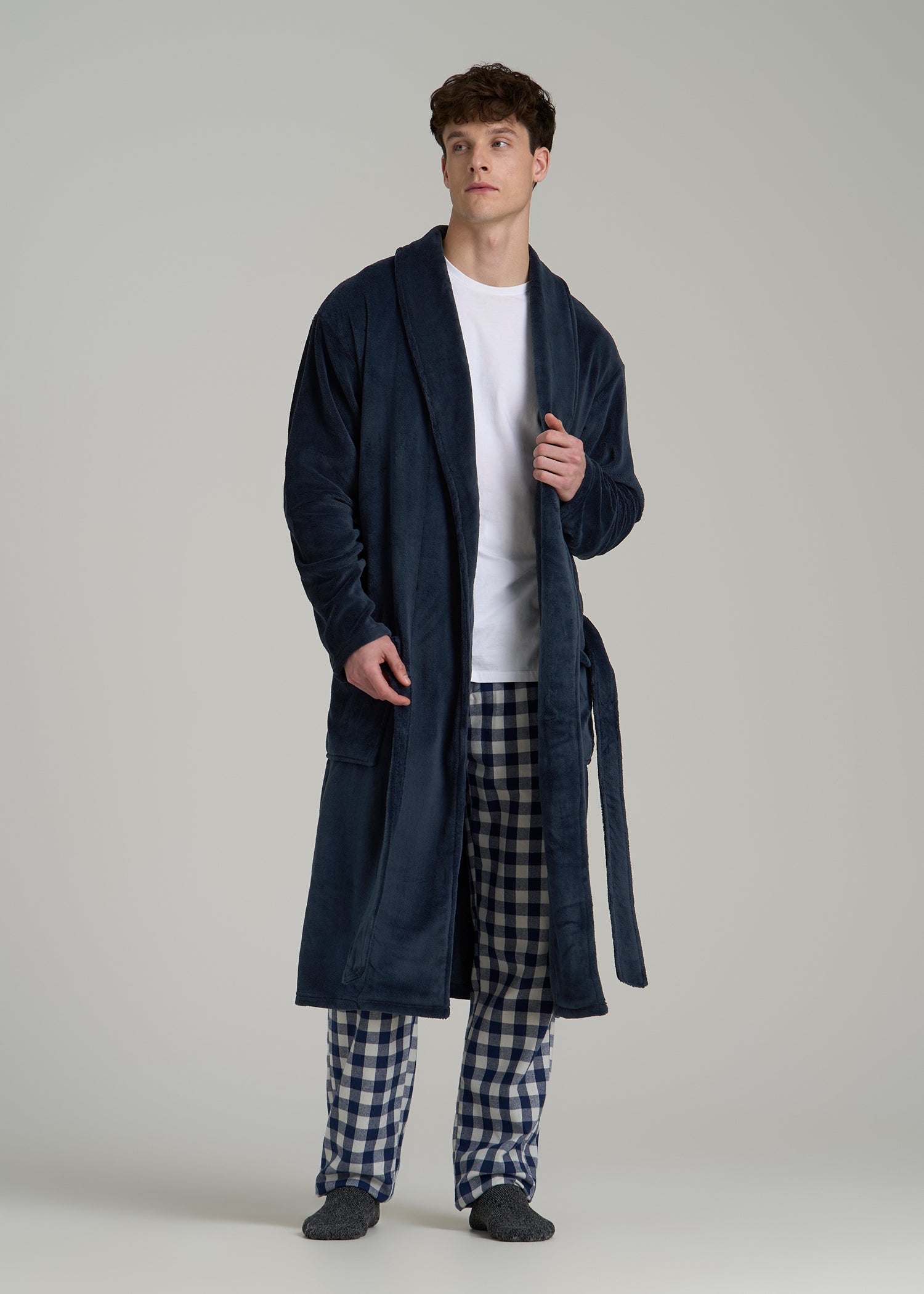 Robe for Tall Men in Navy