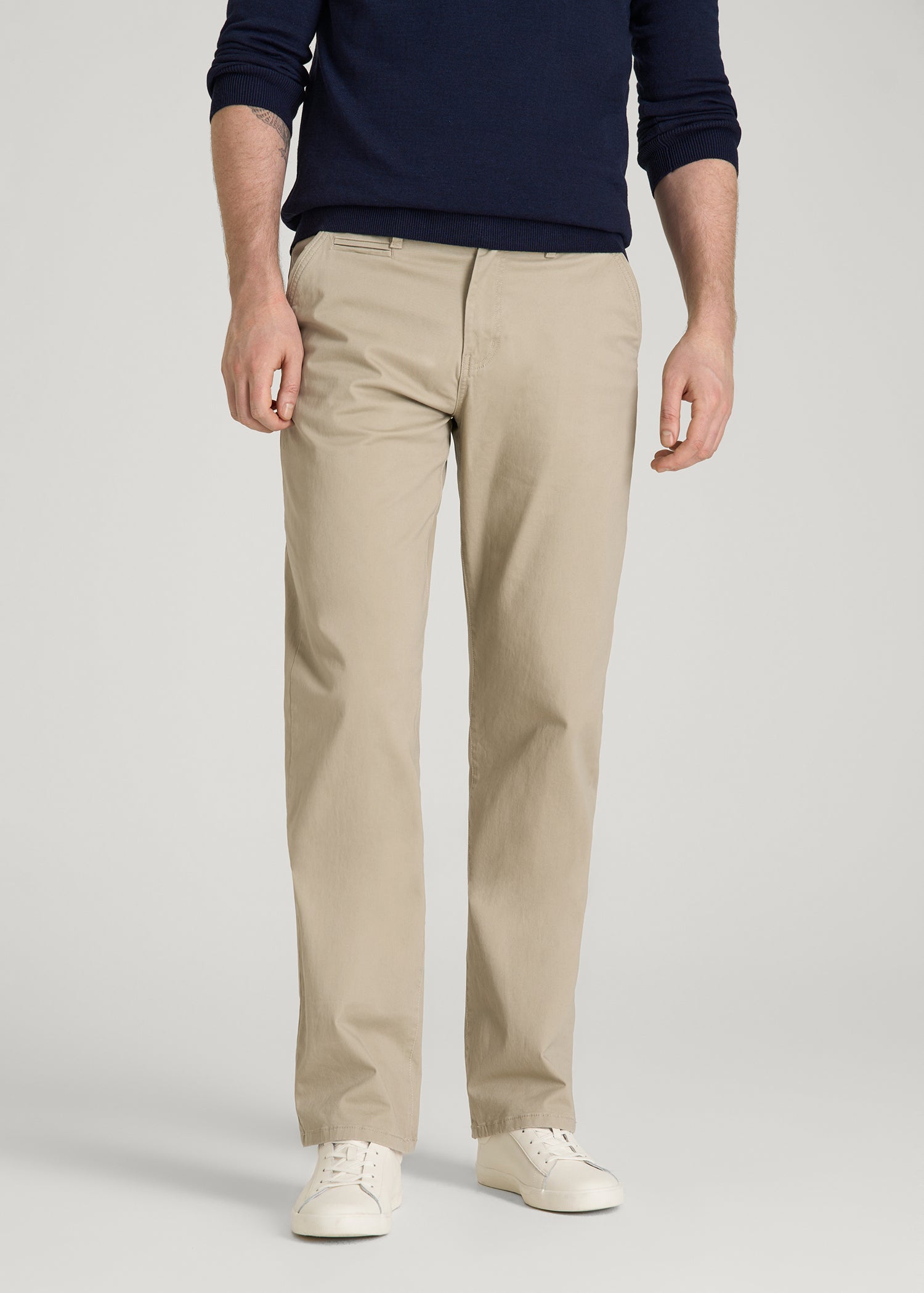 Mason RELAXED Chinos for Tall Men in Desert Khaki