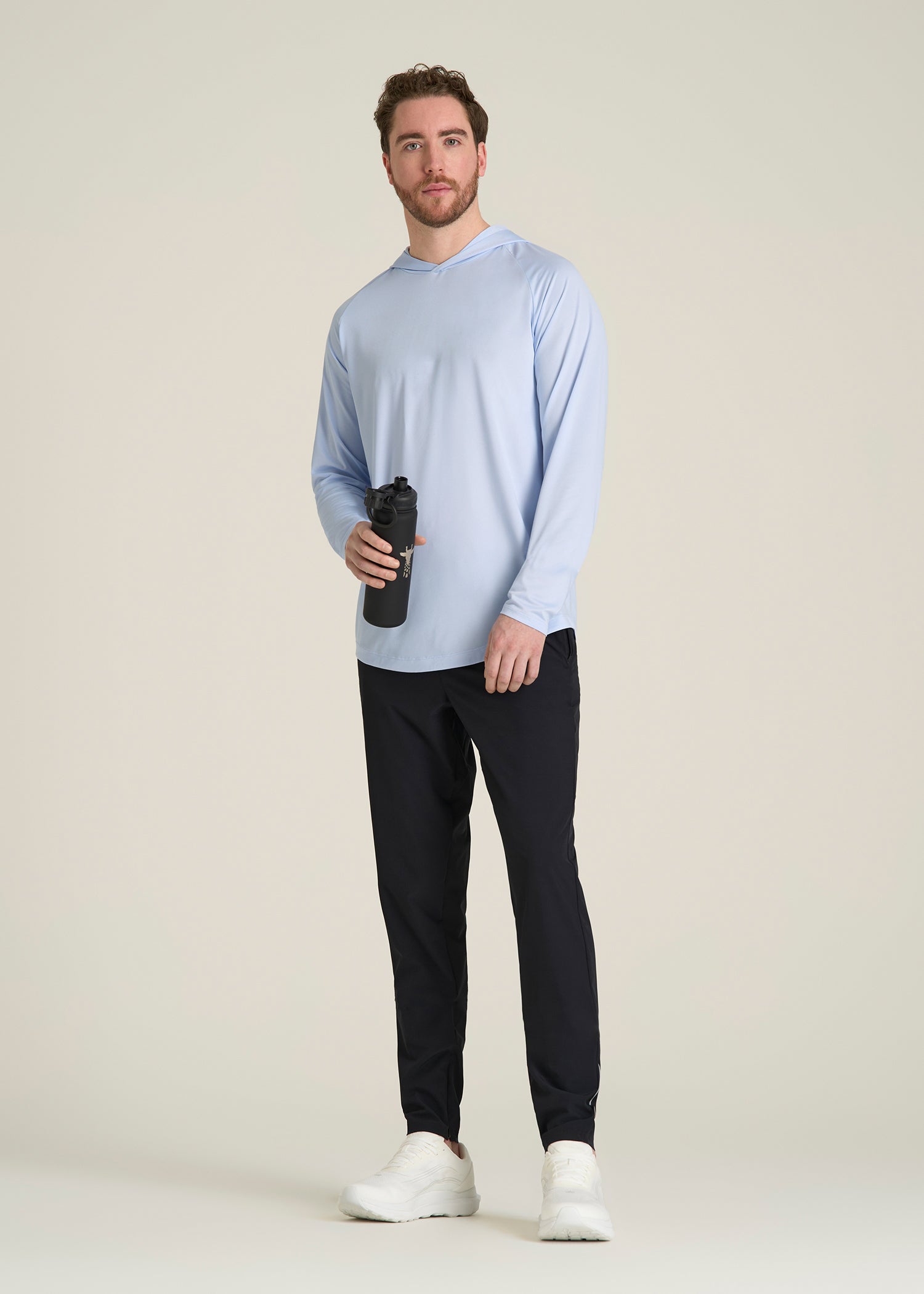 A.T. Performance Training Hoodie for Tall Men in Airy Blue