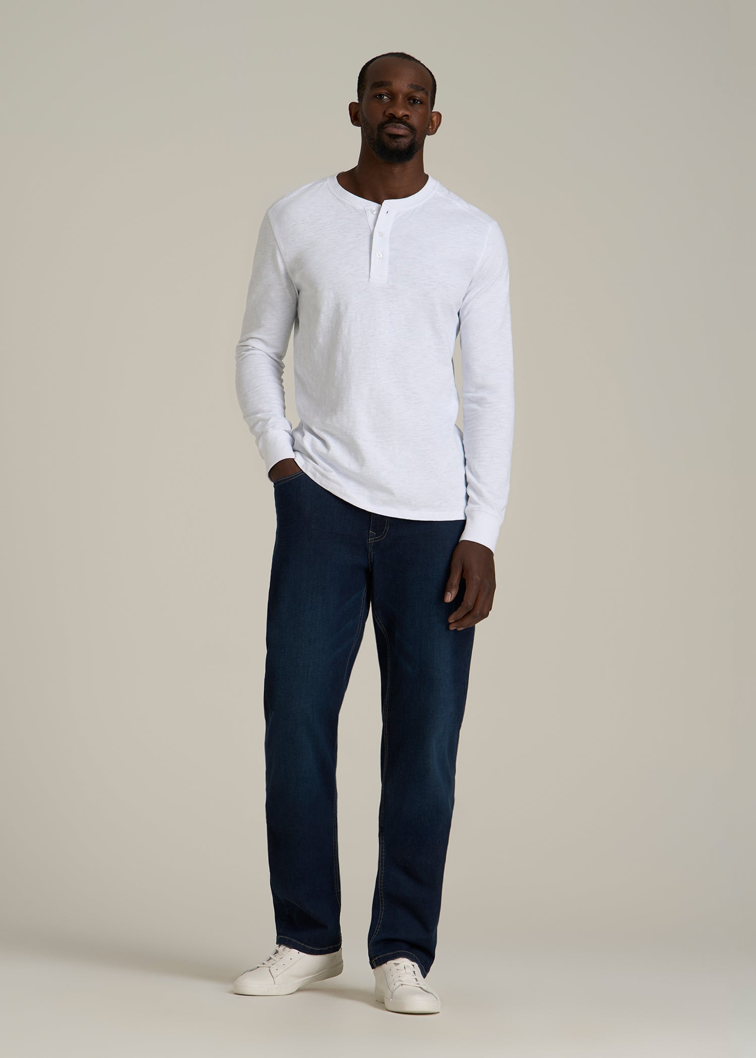 Mason Relaxed Fit Jeans for Tall Men in Blue Steel