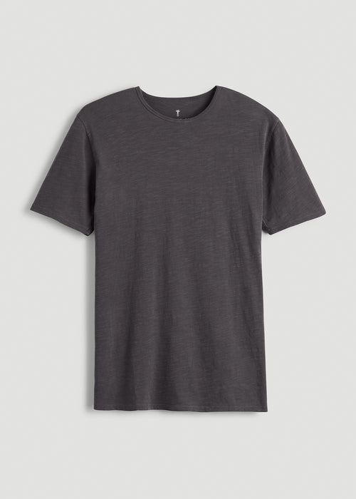 REGULAR-FIT Slub Tee for Tall Men in Charcoal