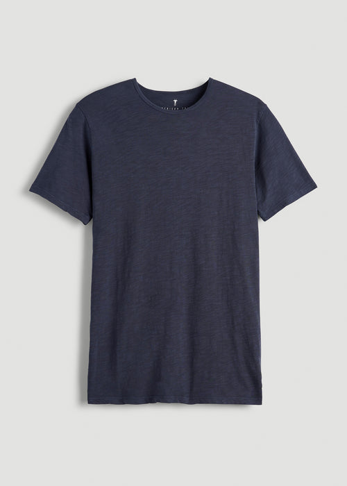 REGULAR-FIT Slub Tee for Tall Men in Navy