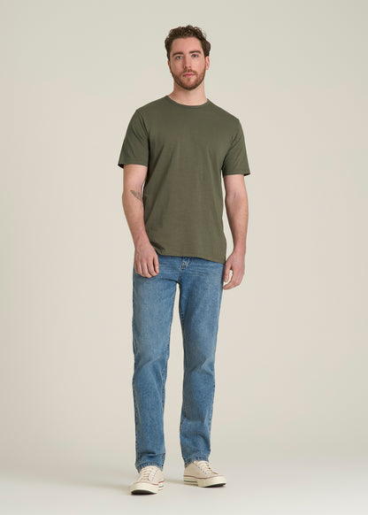 REGULAR-FIT Slub Tee for Tall Men in Olive