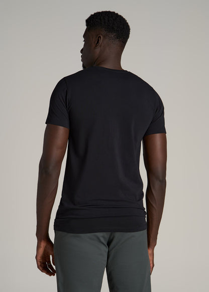 The Essential Modern Fit Crewneck Tee for Tall Men in Black
