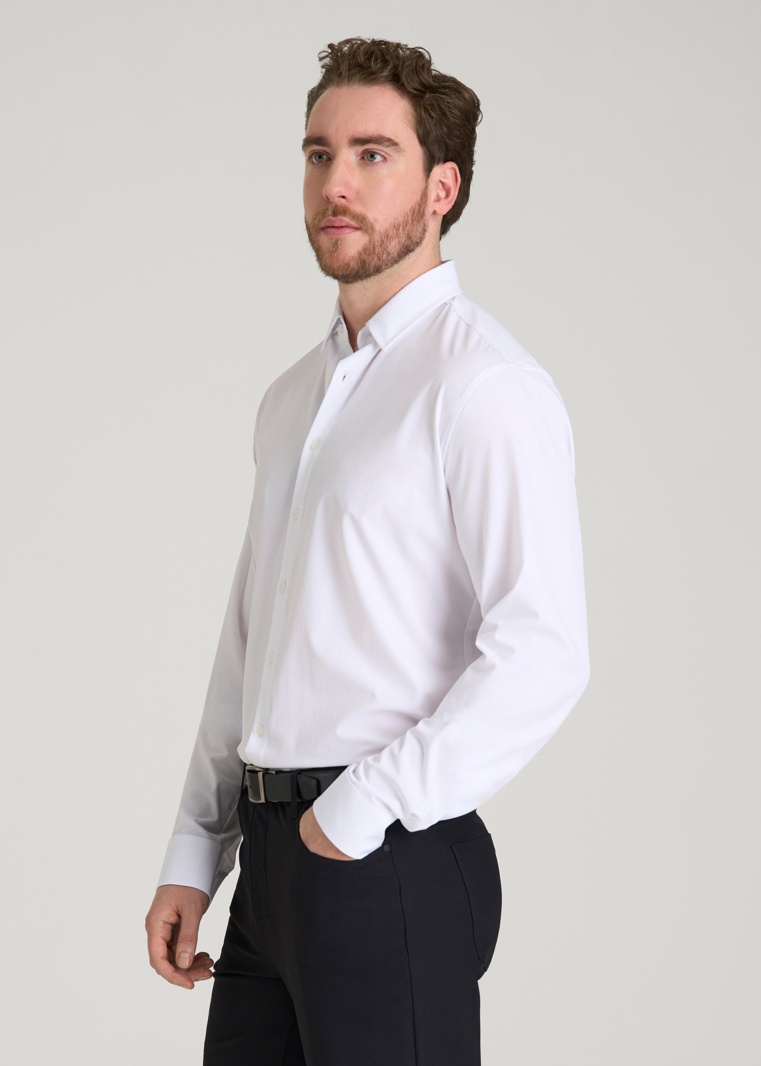 Traveler Stretch Dress Shirt in White