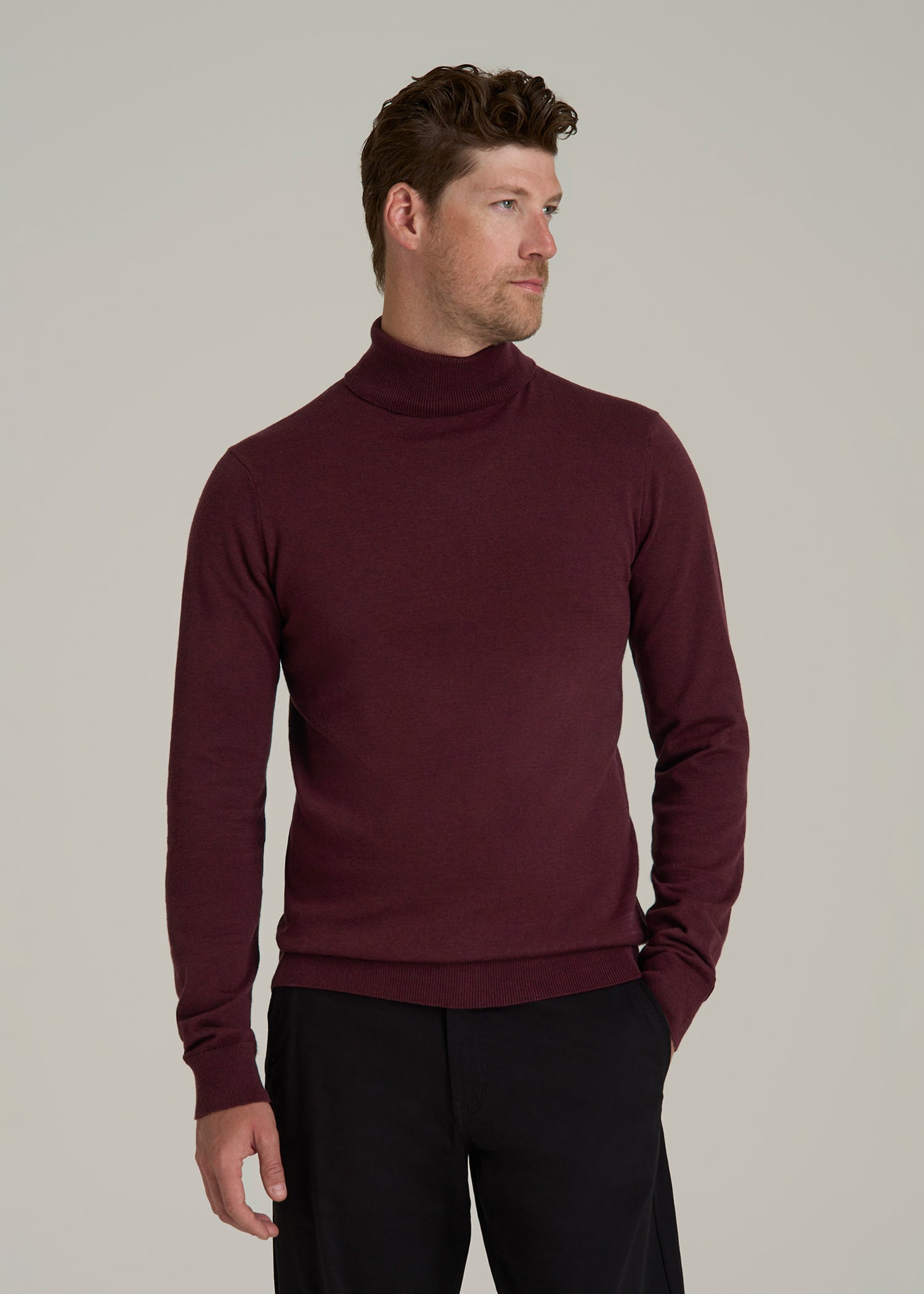 Turtleneck Sweater for Tall Men in Port Royale