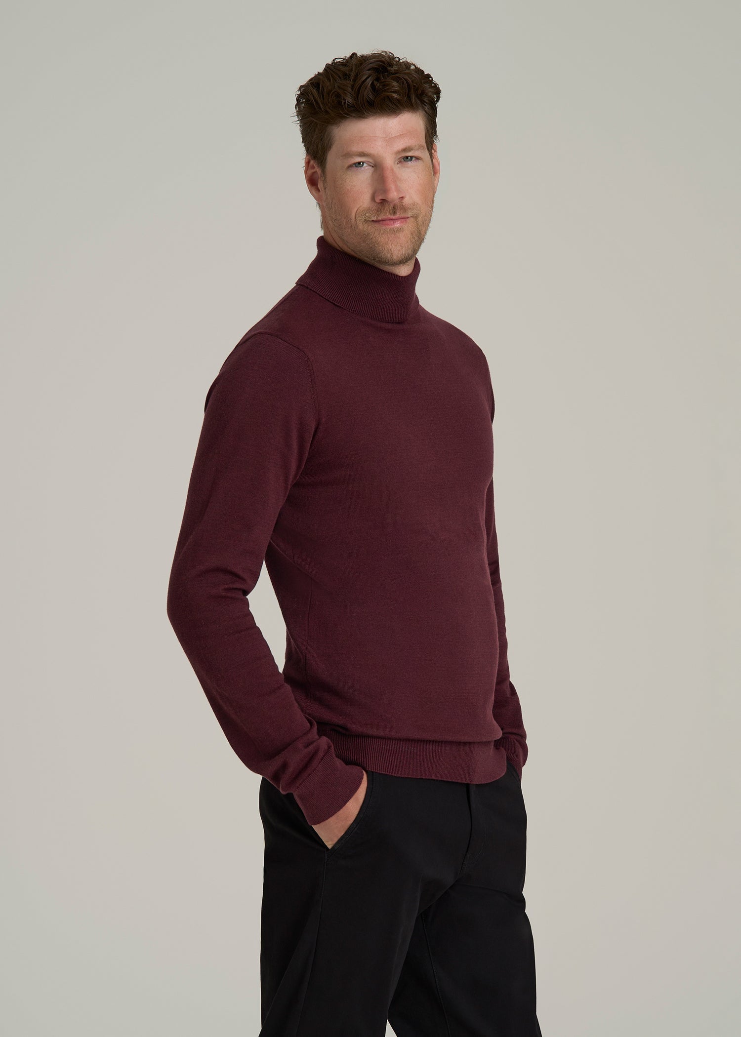 Turtleneck Sweater for Tall Men in Port Royale
