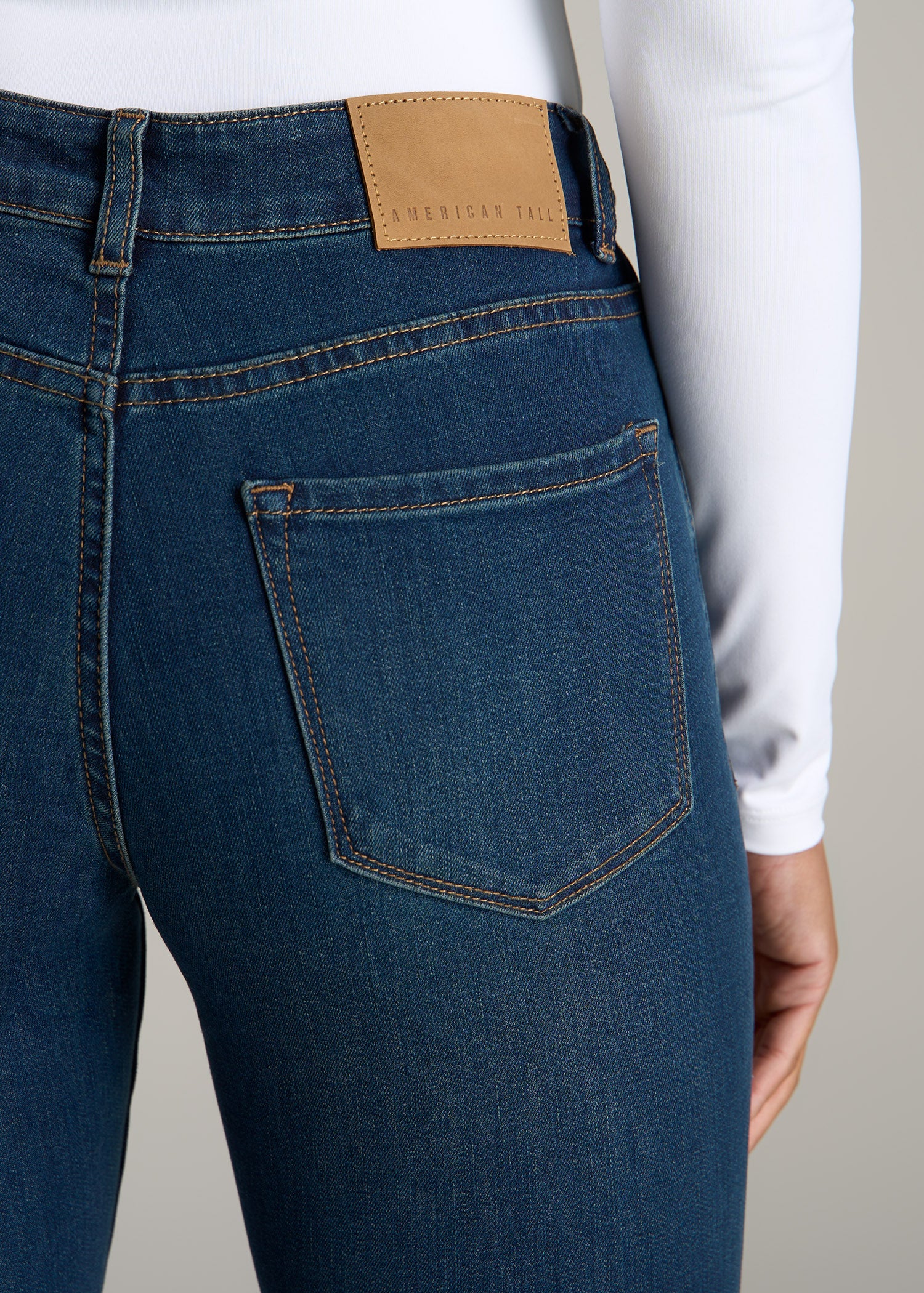 Sarah Mid-Rise Skinny Jeans for Tall Women in Blue