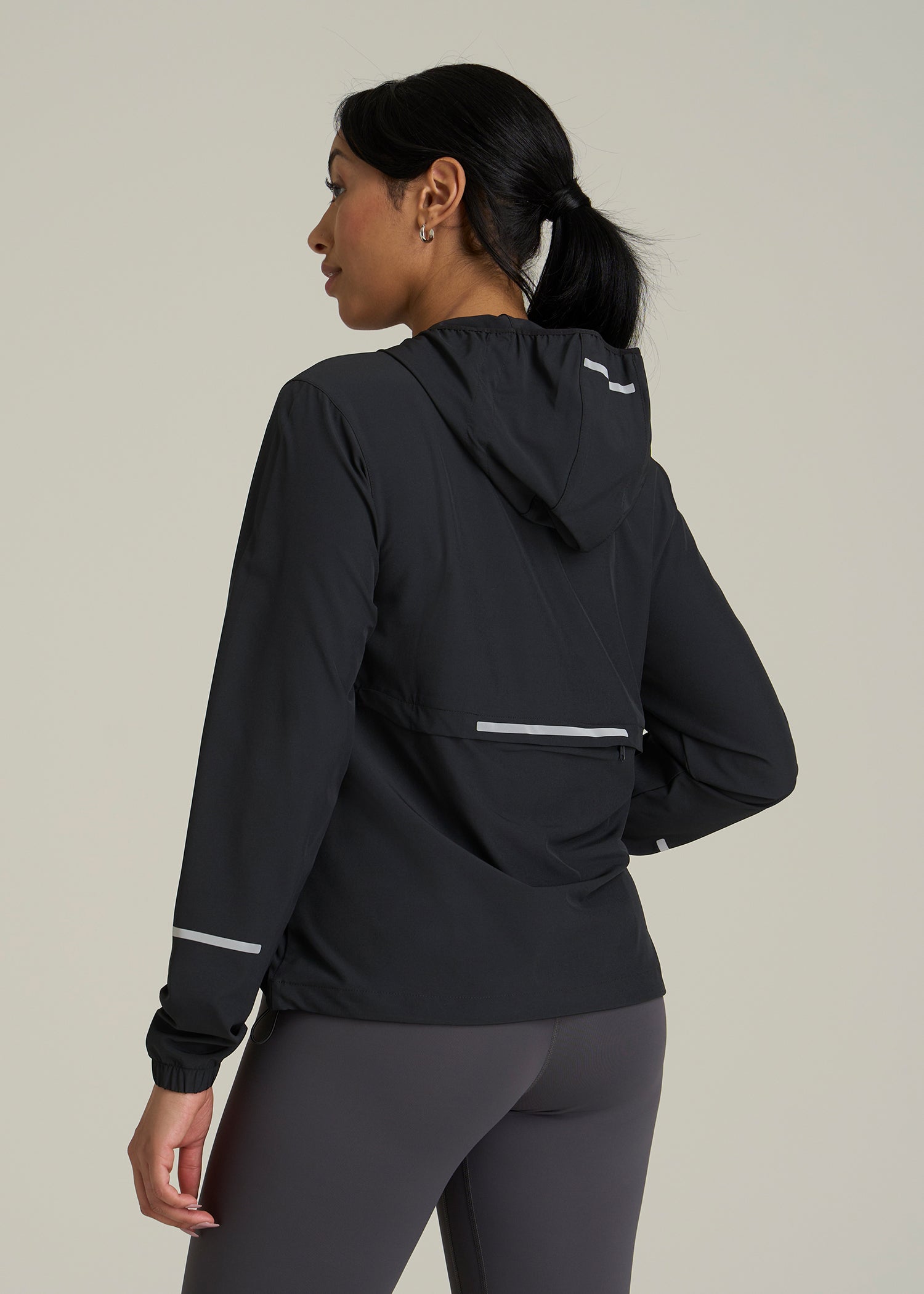 Featherweight Packable Jacket for Tall Women in Black