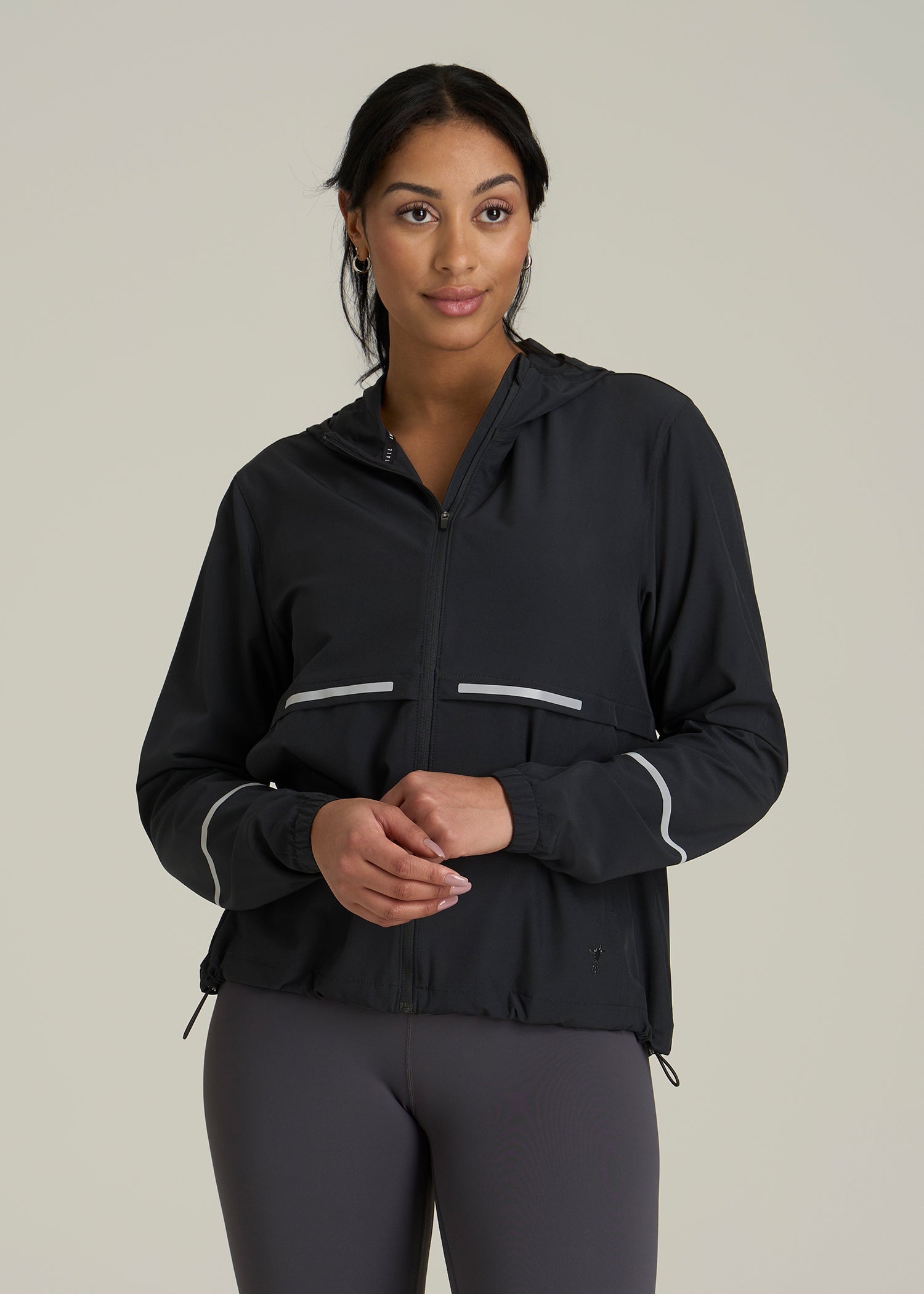 Featherweight Packable Jacket for Tall Women in Black